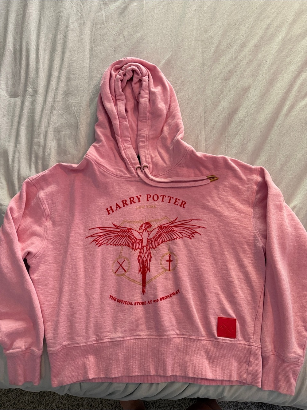 Harry Potter Pink Hoodie with Red Graphic